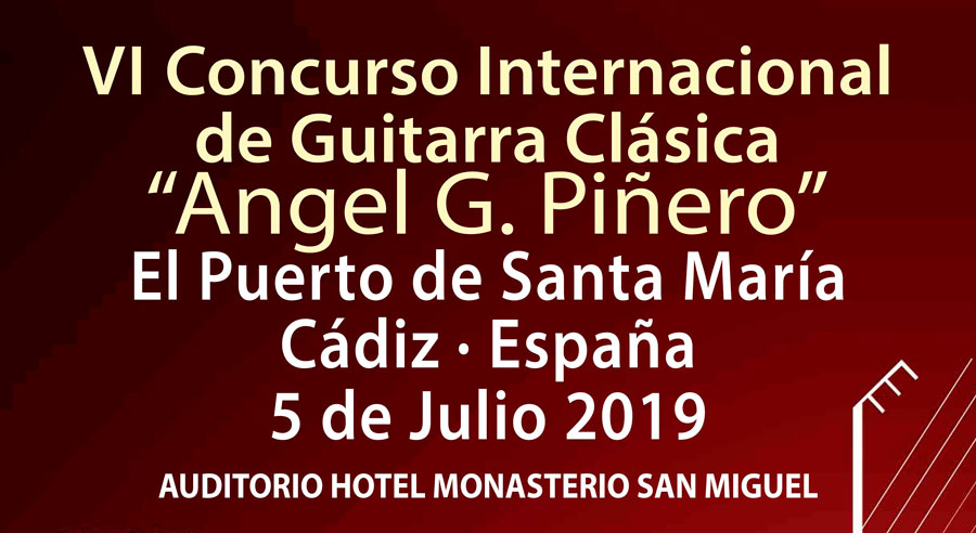 Primeras novedades de la VI edición del Concurso Internacional de Guitarra Clásica Ángel G. Piñero